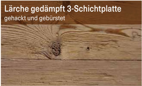 Lärche gedämpft 3-Schichtplatte, gehackt und gebürstet