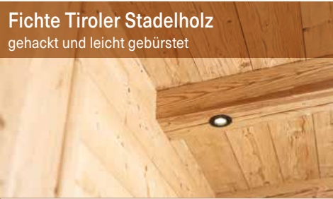 Fichte Tiroler Stadelholz, gehackt und leicht gebürstet